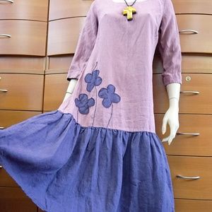 WASHED LINEN DRESS Organic ECO Made in Europe